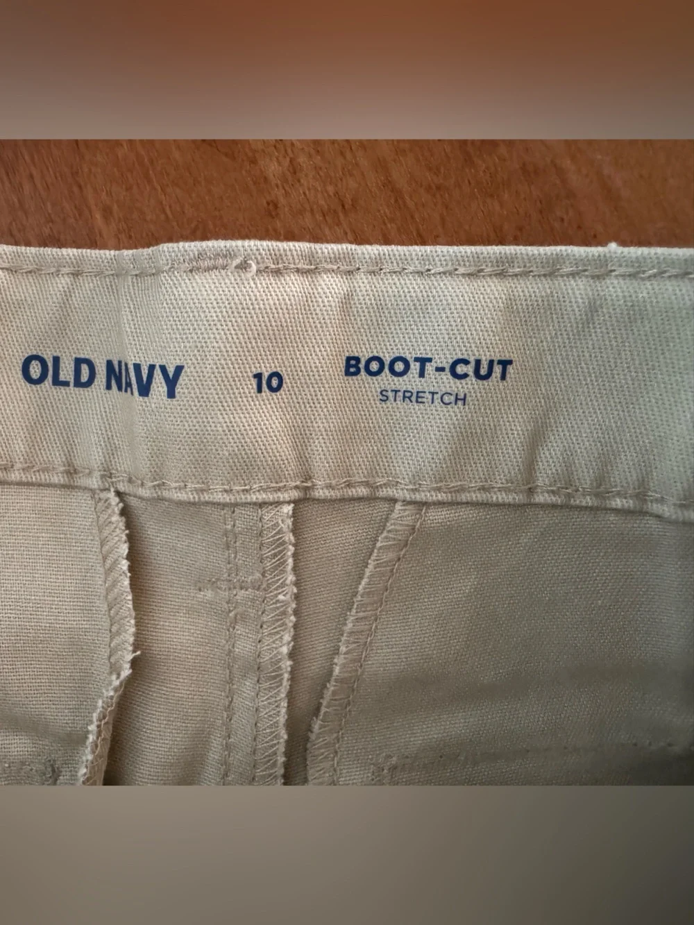 Old Navy Girls School Uniform Bootcut Pants Bundle (2 Pack) Size 10 Khaki